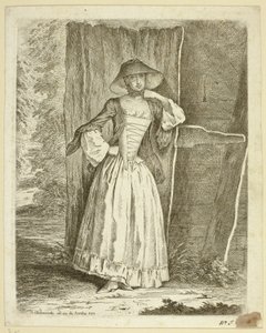 Miss Quantin Standing by Daniel Nikolaus Chodowiecki
