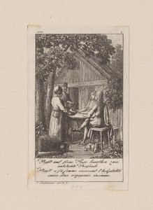 Piast and His Wife Entertain Two Unknown Travelers by Daniel Nikolaus Chodowiecki