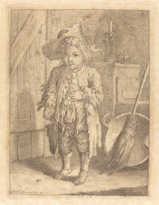 Poor Boy Showing His Navel by Daniel Nikolaus Chodowiecki