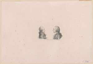 Portrait of Court Painter Anton Graff and Court Councillor Wilhelm Gottlieb Becker by Daniel Nikolaus Chodowiecki