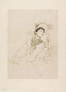 Woman Smoking a Cigarette