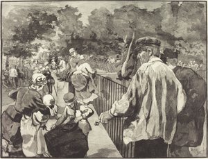 In the Garden of Plants by Daniel Vierge
