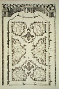 Garden Divided by Four Parterres and Terraces