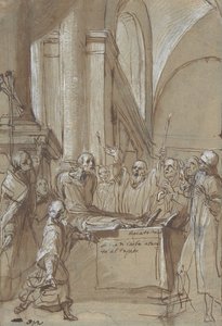 Raymond Diocrès Speaking During His Funeral from the Life of Saint Bruno of Cologne