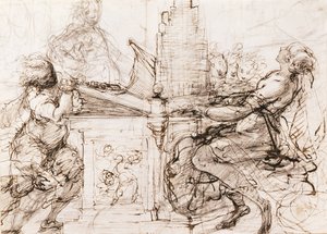 St Cecilia at the Organ by Daniele Crespi