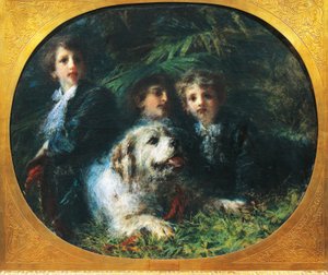 The Troubetzkoy Boys with a Dog by Danielle Ranzoni