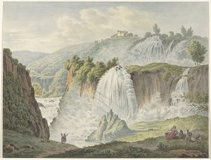 View of the Waterfalls of Tivoli by Daniël Dupré