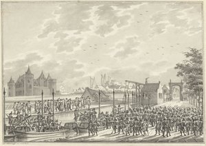 Arrival of the Armed Amsterdam Citizens in Muiden, 1787 by Daniël Kerkhoff