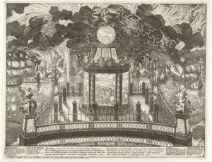 Fireworks on the Hofvijver Celebrating the Victory at Vigo, 1702