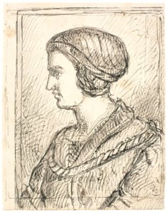 Bust of a Woman in Profile, Dressed in an Older Costume