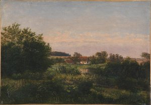 Landscape with a Cottage beside a Pond by Dankvart Dreyer