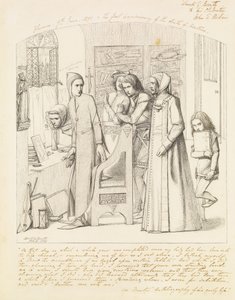 Dante Drawing an Angel on the First Anniversary of the Death of Beatrice by Dante Gabriel Charles Rossetti