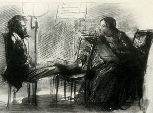 Elizabeth Siddal drawing Rossetti, 1853 by Dante Gabriel Charles Rossetti