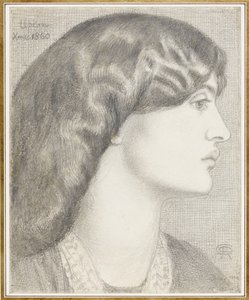 Mrs William Morris, 1860 by Dante Gabriel Charles Rossetti