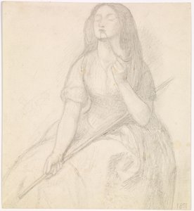 The Return of Tibullus to Delia - Study for the Figure of Delia by Dante Gabriel Charles Rossetti