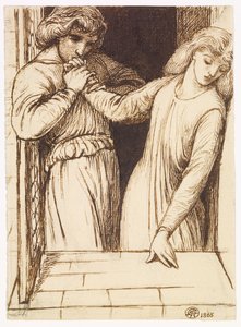 Hamlet and Ophelia - Compositional Study by Dante Gabriel Rossetti