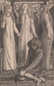 Illustration to the Maids of Elfen-Mere by Dante Gabriel Rossetti