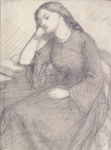Portrait of Elizabeth Siddal, Seated, c1840s by Dante Gabriel Rossetti