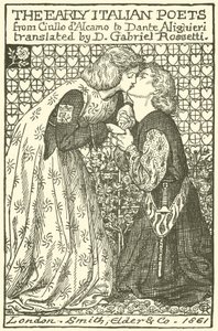 The Early Italian Poets, Design for a Title Page by Dante Gabriel Charles Rossetti