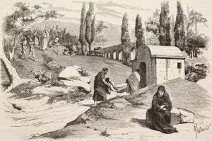 In the nefarious camp, Rome Vaincue by Alexandre Parodi, Act V, engraving by Dante Paolocci from sketches by Zandomenico