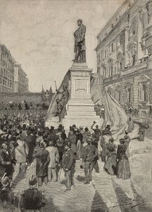 Inauguration of monument to Quintino Sella, by Ettore Ferrari, April 9 by Dante Paolocci