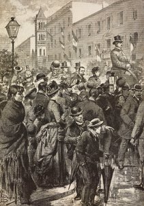King Umberto I and Queen Margherita returning from Naples hit by cholera, Rome, Italy by Dante Paolocci
