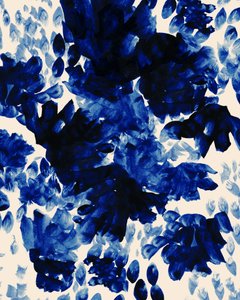 Abstract Blue Blooms by Danushka Abeygoda