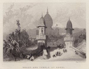 Ghaut and Temple at Gokul by David (after) Roberts