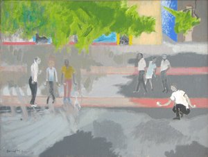 Playing Boule at St Jean by David Alan Redpath Michie