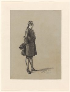 Figure Study of a Standing Man Holding His Hat Behind His Back by David Bles
