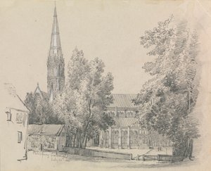 A View of Salisbury Cathedral by David Charles Read