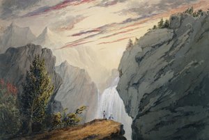 At the Waterfall by David Claypoole Johnston