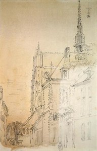 A Cathedral in a Street by David Cox