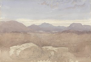A Mountainous View, North Wales, c.1818 by David Cox
