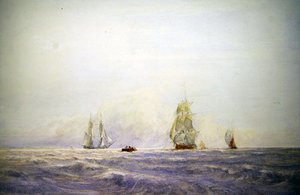 Shipping off Calais by David Cox