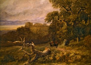 Travellers Near Hardwicke Castle by David Cox
