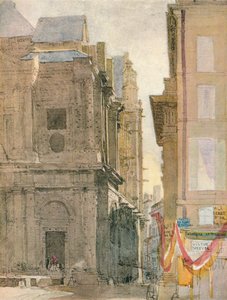 Church of St. Eustache, Paris by David Cox the elder