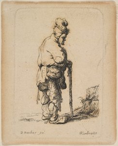 Beggar Leaning on a Stick by David Deuchar