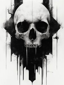 Dark Gothic Skull by David Drake