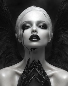 Fallen Angel Portrait by David Drake