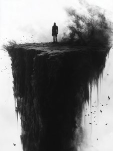 Figure on the Edge by David Drake