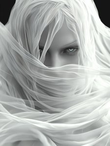 Intense Veiled Gaze by David Drake