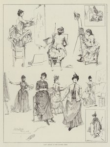 Lady Artists at the Louvre, Paris by David Hardy