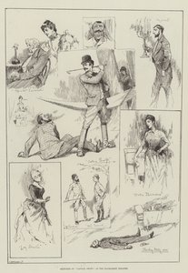 Sketches of Captain Swift at the Haymarket Theatre by David Hardy