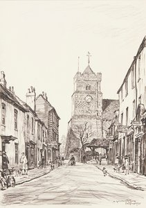 The Old Church, Seaford by David Muirhead Bone