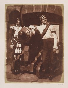 Artilleryman and Highlander, Edinburgh Castle by David Octavius Hill