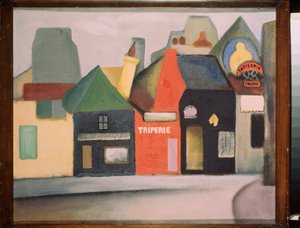 Landscape (Street of a French Village with a Tripe Shop and a Pastry Shop) by David Petrovich Sterenberg