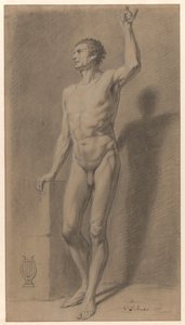 Standing Male Nude; Academy Study