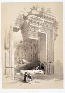 Baalbek Gate in Lebanon, drawing made on 07/05/1839 in 
