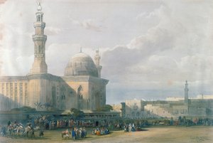 Mosque of the Sultan Hasan from the Great Square of Rumeyleh, Cairo, from Egypt and Nubia, Vol.3